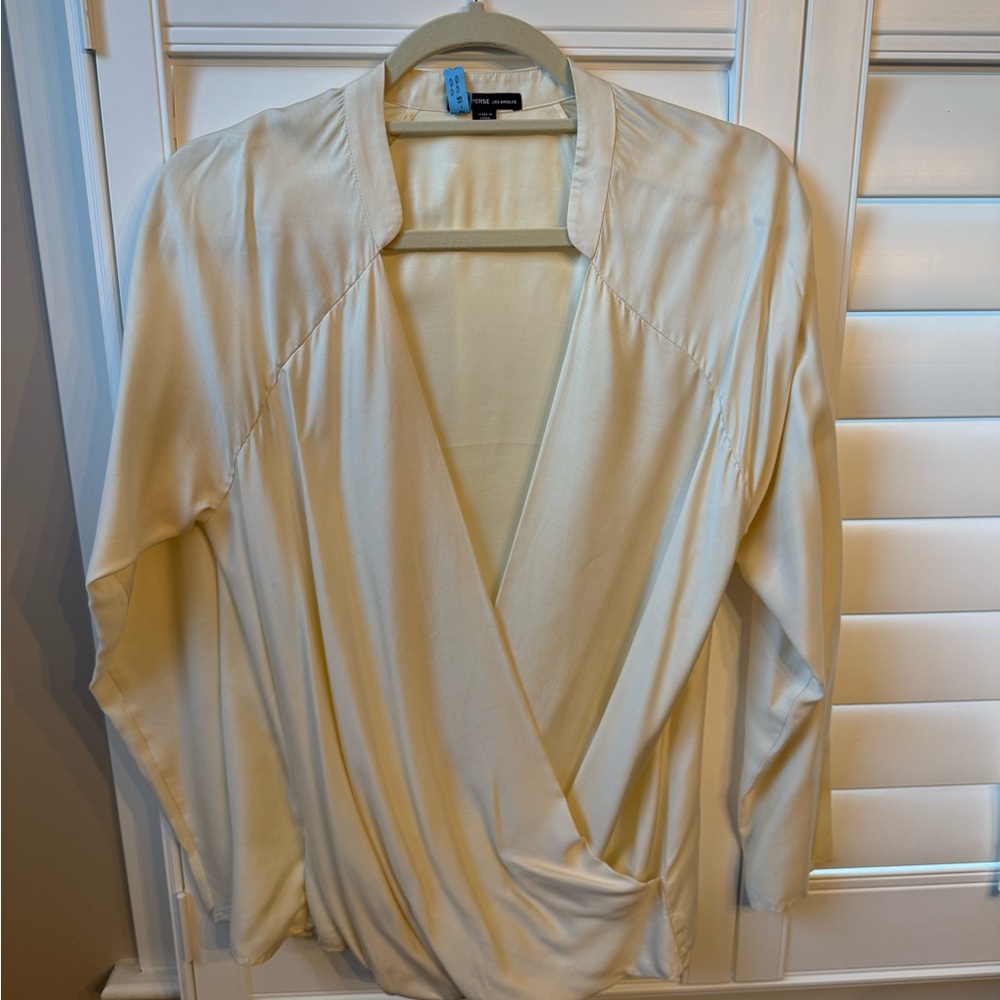 James Perse Cream Blouse